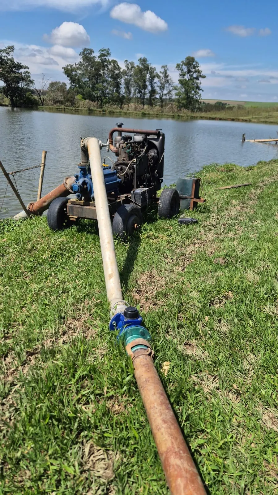 Captação de água em represa